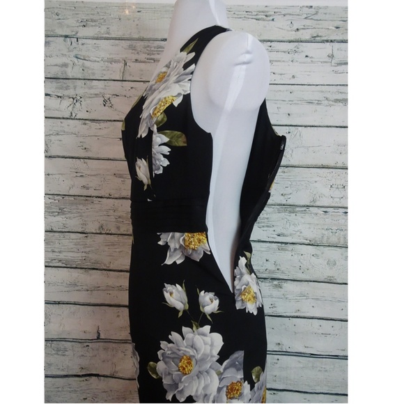 Lulu's Black Floral Print One Shoulder Dress - Picture 4 of 4